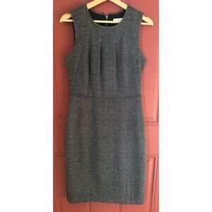 Loft Ann Taylor Gray Sleeveless Sheath Dres